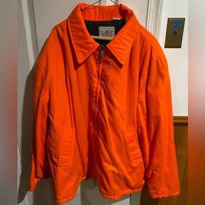 VINTAGE WOODFIELD ORANGE SIZE MENS XXL ZIP UP JACKET HUNTING OUTDOORS